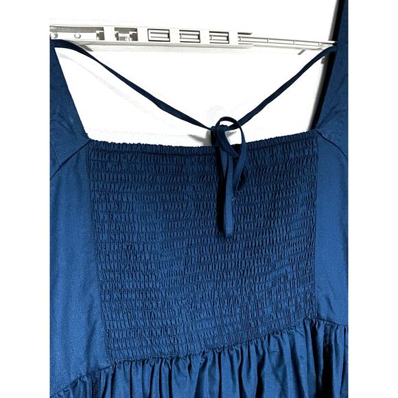 Ava & Viv Balloon Sleeve Woven Dress 2X Cottagecore Peasant Milkmaid Boho NWT - Picture 4 of 9